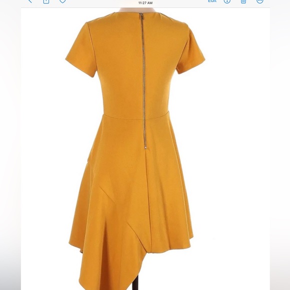Slate and Willow yellow-gold asymmetrical dress Size 4 - Picture 5 of 9